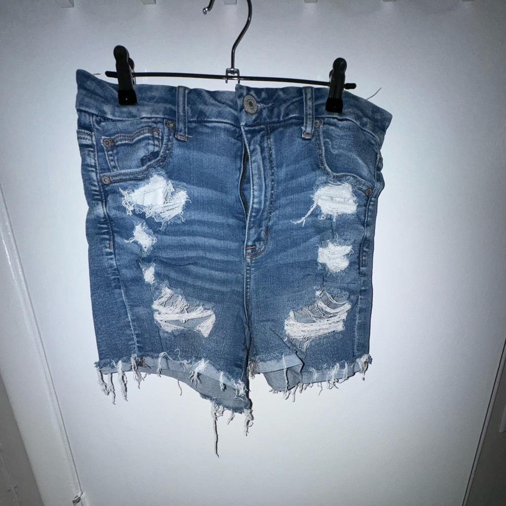 American Eagle distressed denim shorts